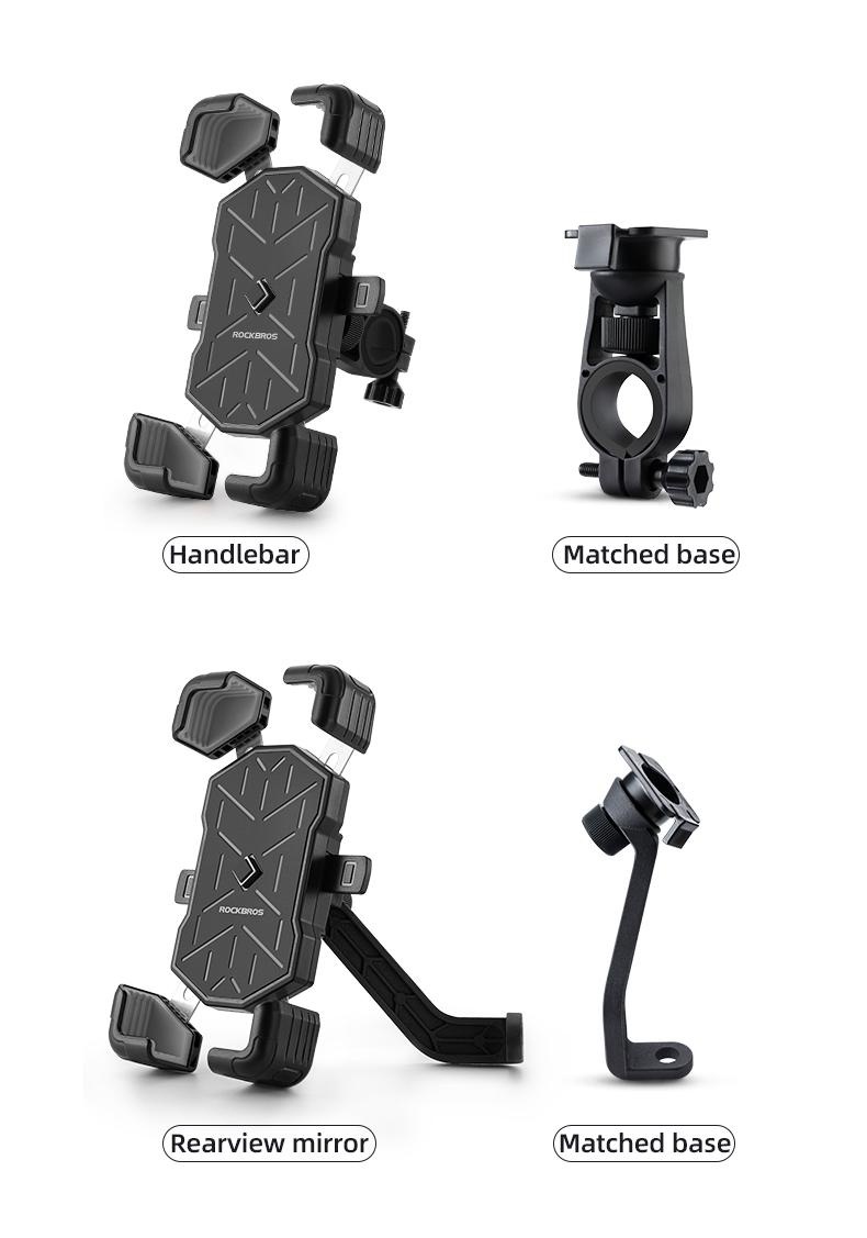 ROCKBROS Bike Phone Holder Motorcycle Shockproof Bicycle Automatic ...