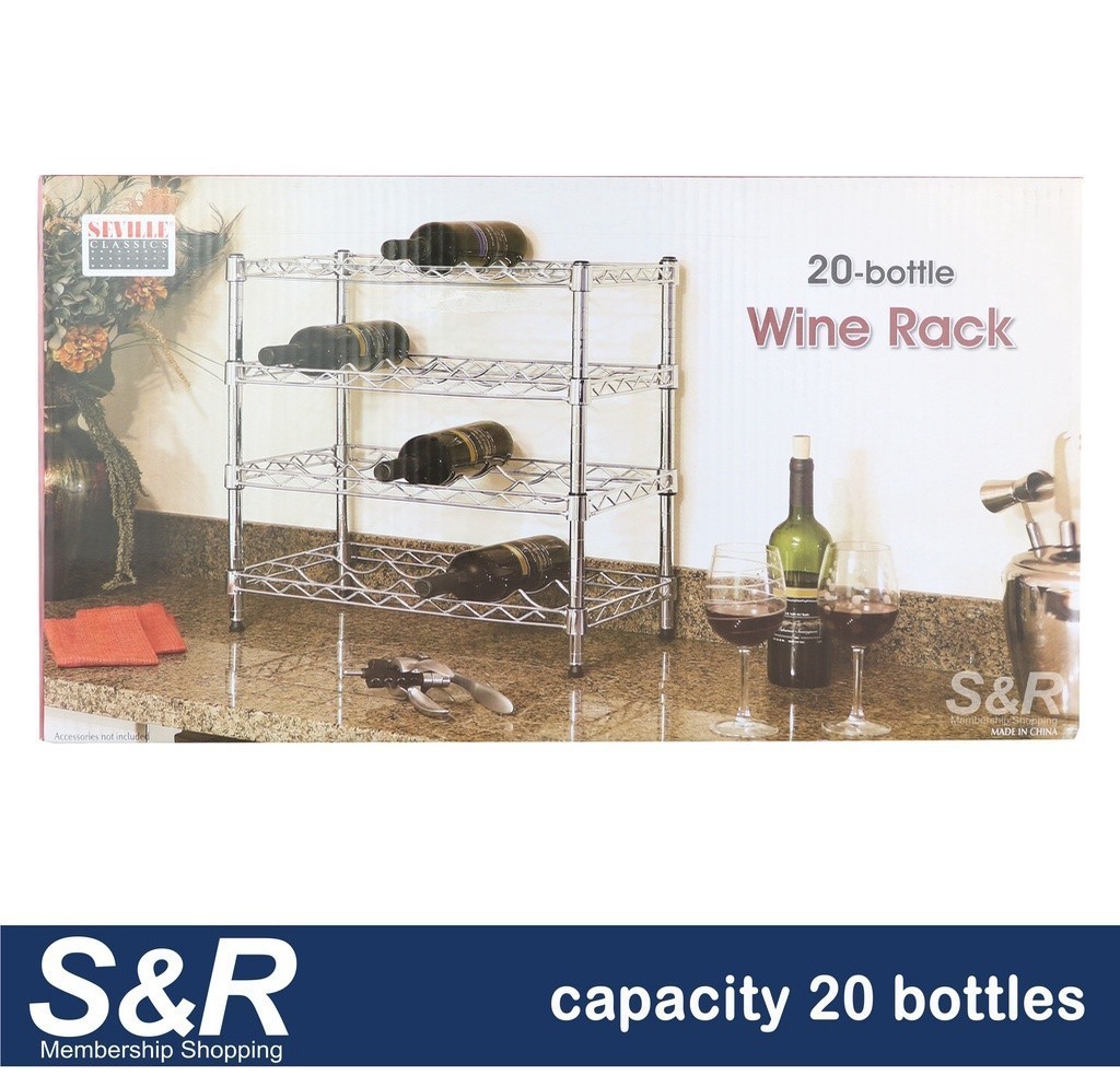 Seville Classics 20 Bottle Capacity Wine Rack 1pc Shopee Philippines