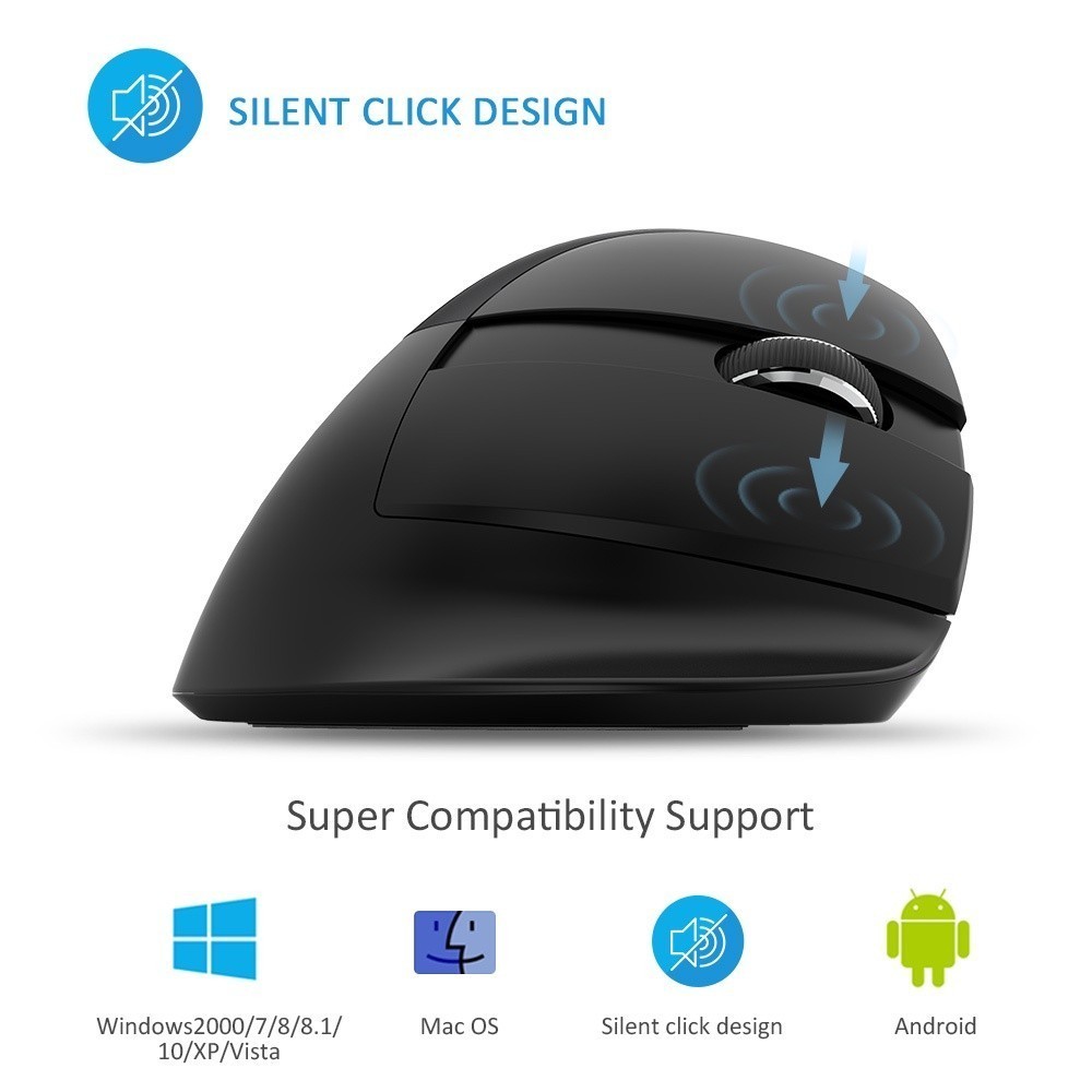 【NORGB】Delux M618 Mini Ergonomic Vertical Mouse Wireless Gaming Mouse ...
