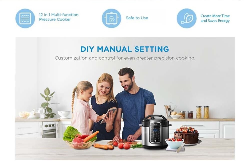 Midea 12in1 InnerChef 5.7L MultiCooker with Pressure Cooker Function