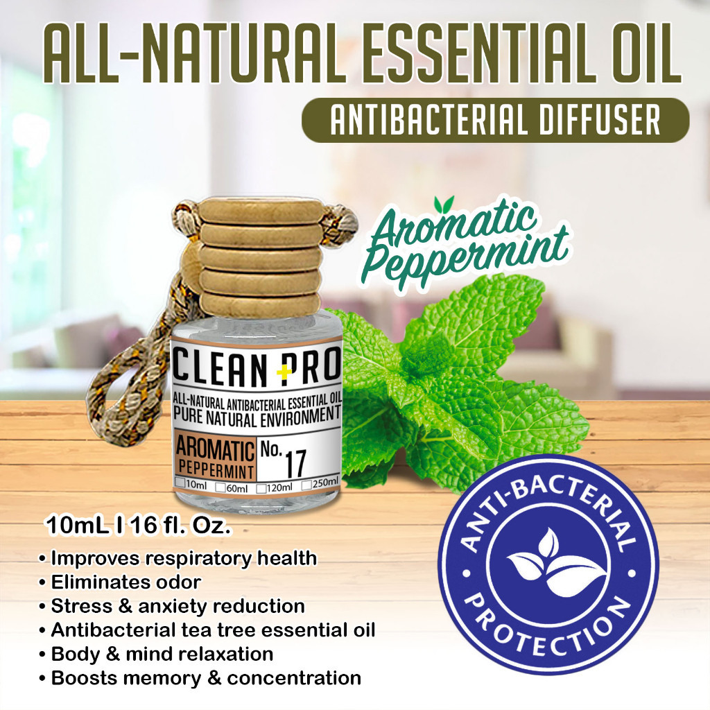 Clean Pro Aromatic Peppermint Scent Antibacterial Hanging Diffuser 10Ml ...