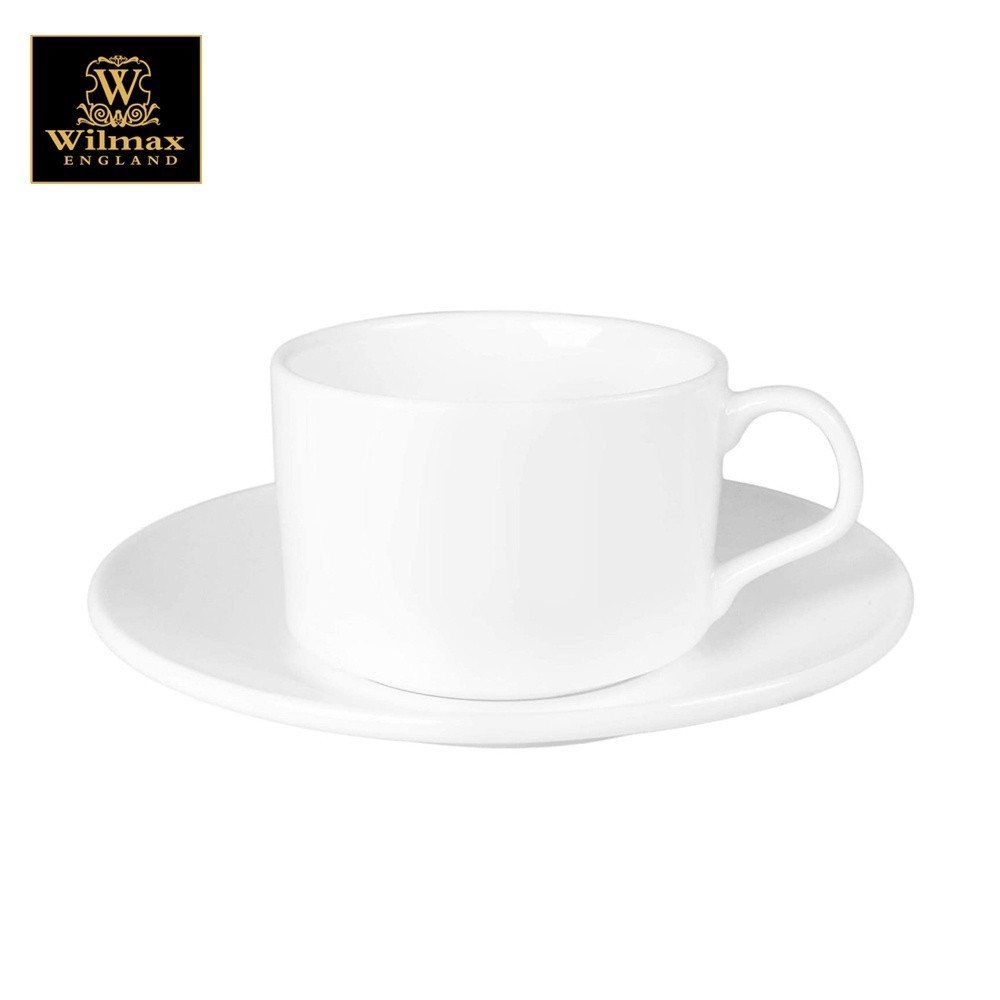 Wilmax England Porcelain Tea / Coffee Cup and Saucer 5oz / 160ml ( Set ...