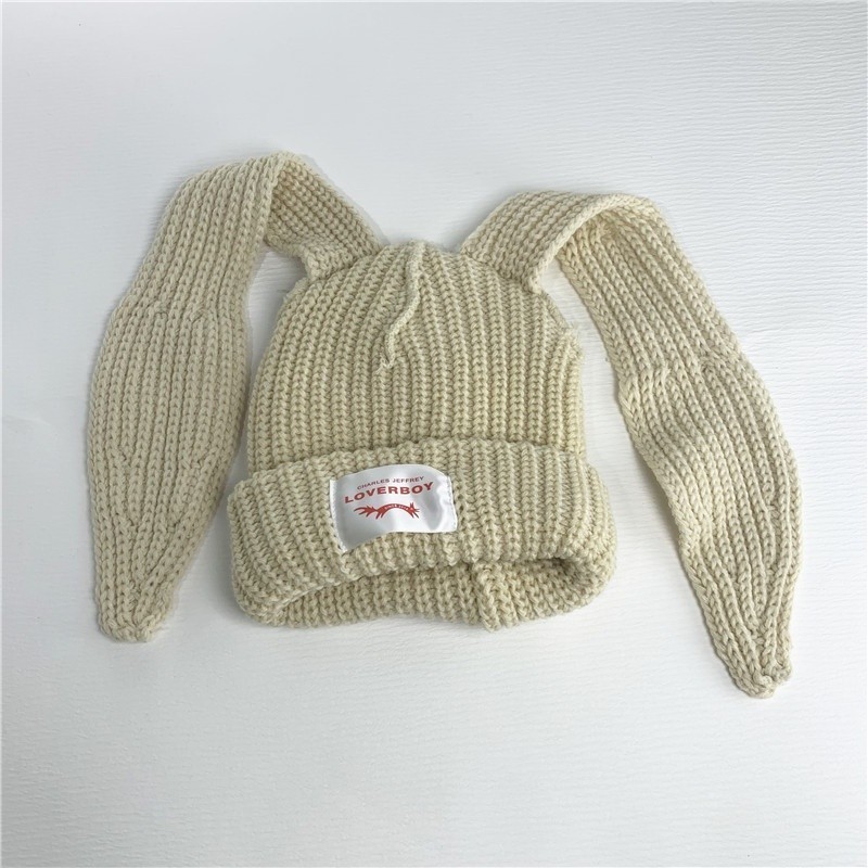 Kpop Stray Kids Kim Seung-min Same Style Knitted Hat with Long Rabbit ...
