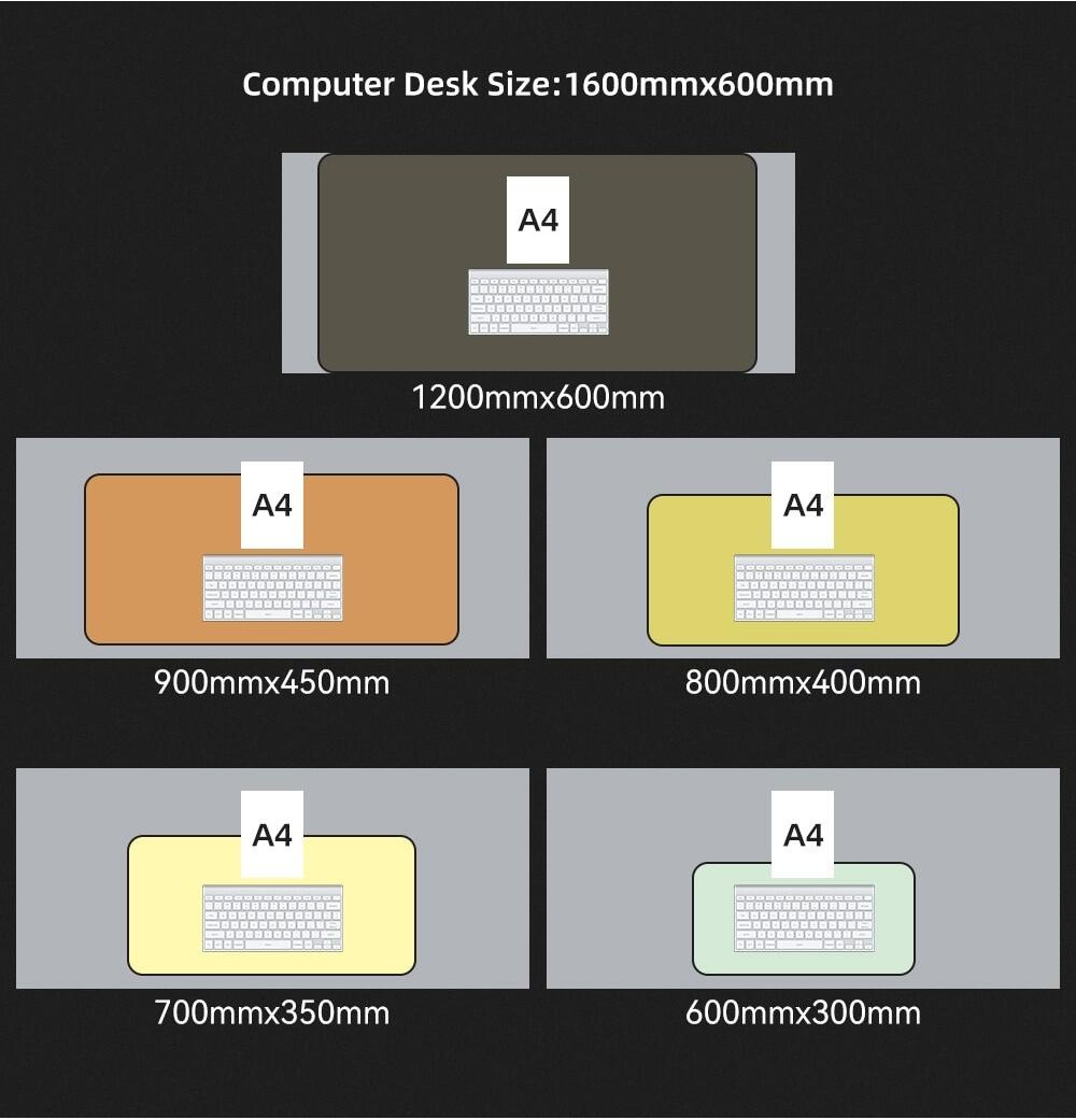 TBTIC Large Size Office Computer Desk Protector Mat Table Wool Felt ...