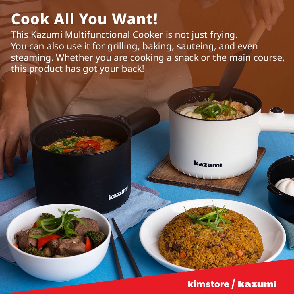Kazumi KZ-308 1.5L Multifunctional Cooker with Steamer | Shopee Philippines