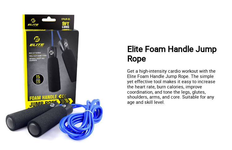 Toby's Sports Elite Foam Handle Jump Rope | Shopee Philippines