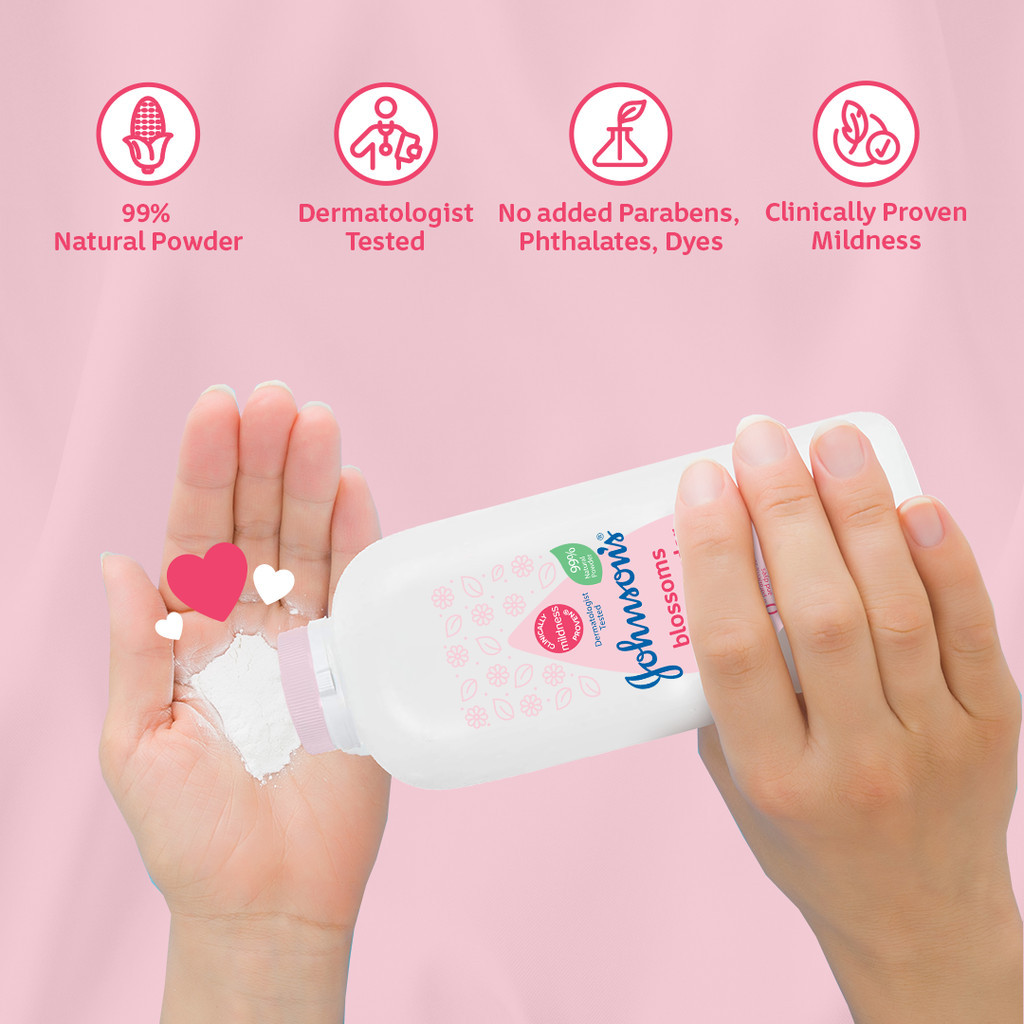 Johnson's Blossoms Baby Powder 100g: pulbo, active kids, cornstarch ...