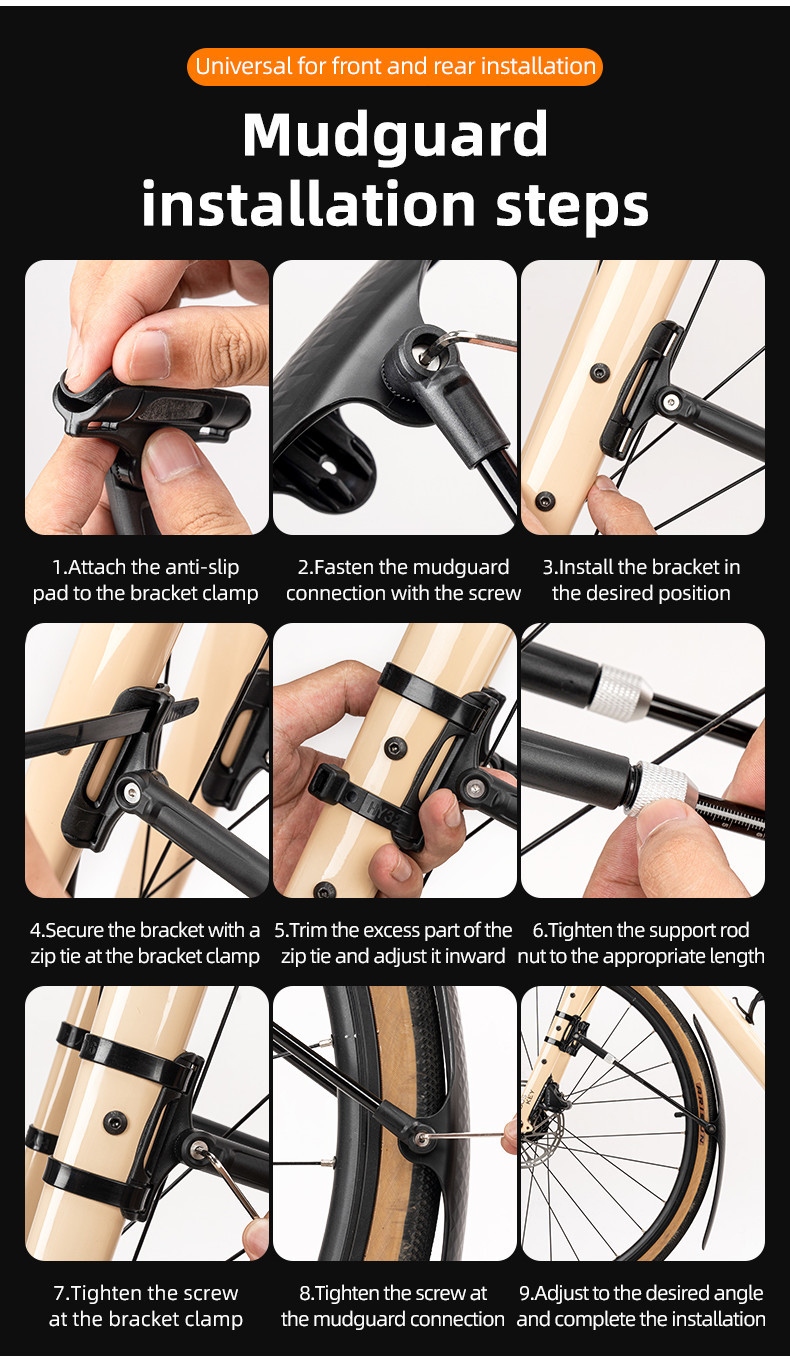 Rbrl Road Bike Mudguards Quick Release Bicycle Fenders Suitable For