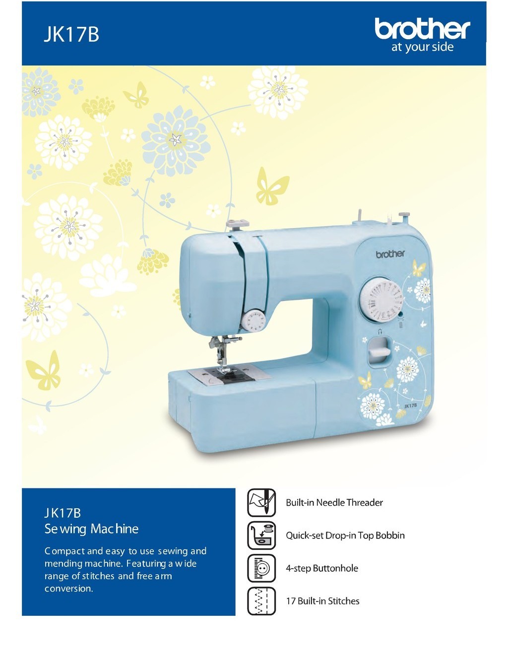 Brother JK17B Portable Sewing Machine | Shopee Philippines
