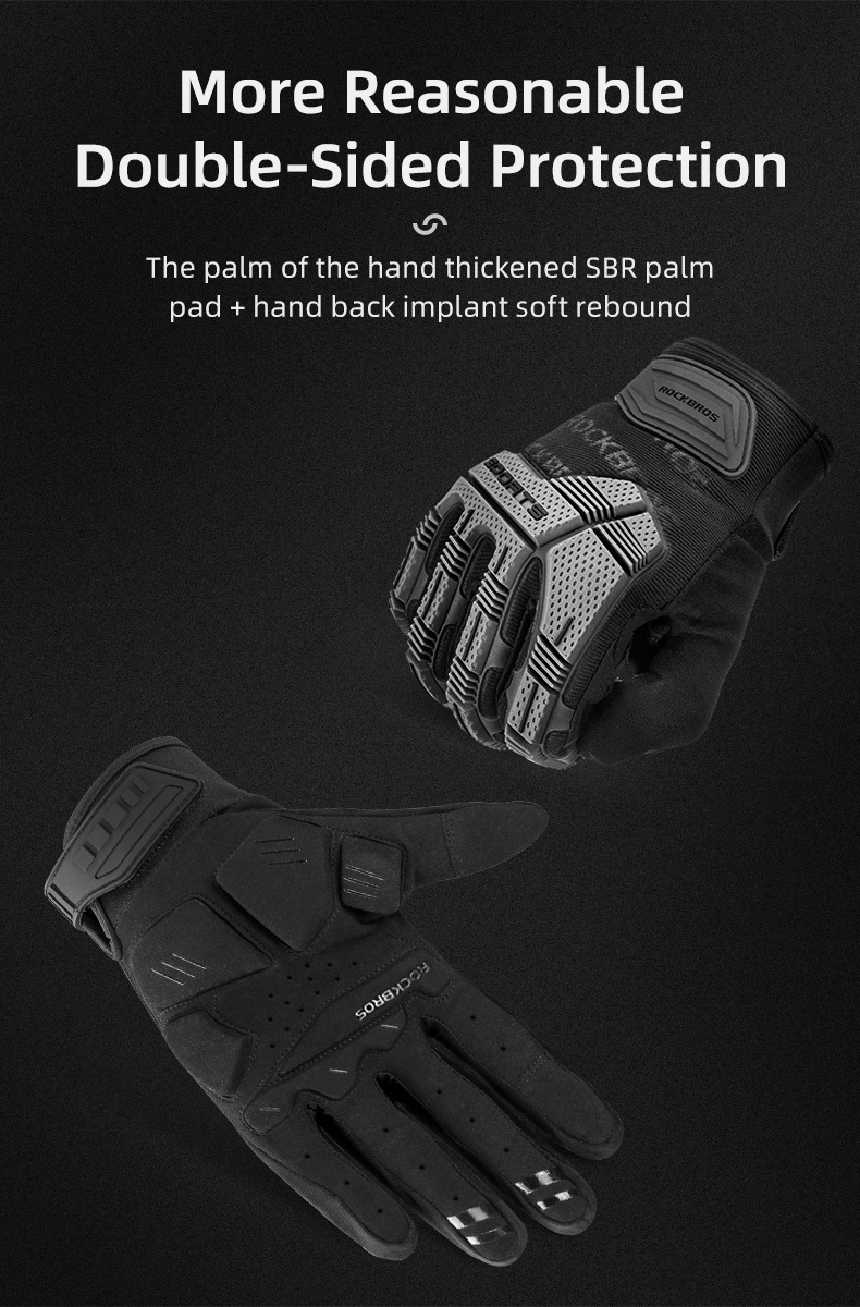 Local Delivery ROCKBROS Motorcycle Gloves Anti Slip Racing Riding ...