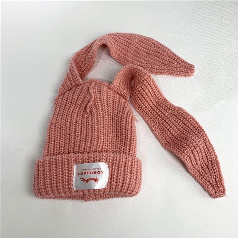 Kpop Stray Kids Kim Seung-min Same Style Knitted Hat with Long Rabbit ...