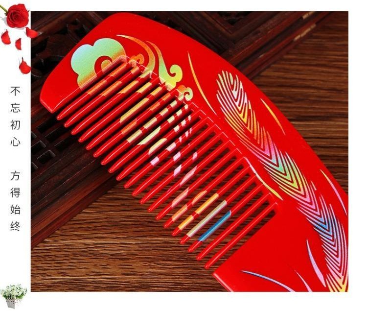 Wedding Supplies Complete Collection of Red Wooden Comb a Pair of ...