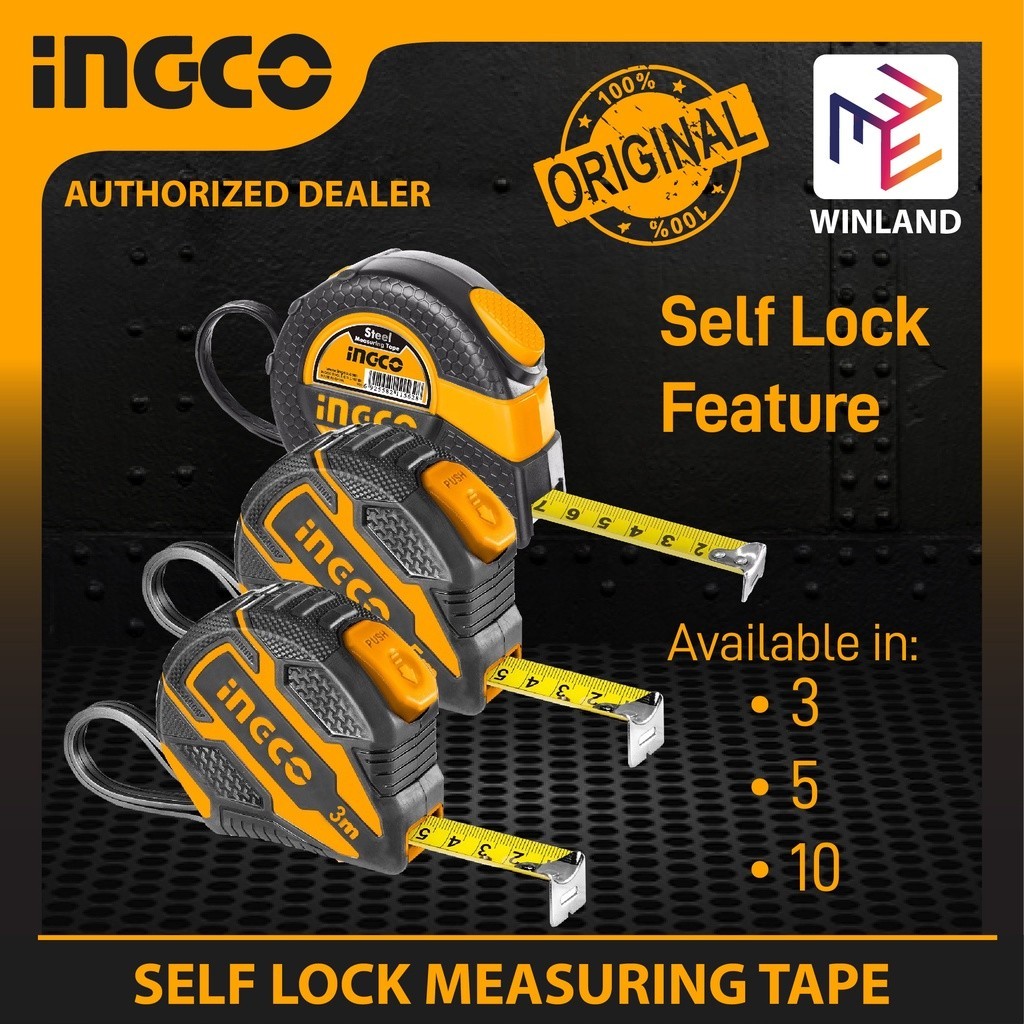 Ingco by Winland NEW Industrial Steel SELF LOCK Measuring Tape Meter ...