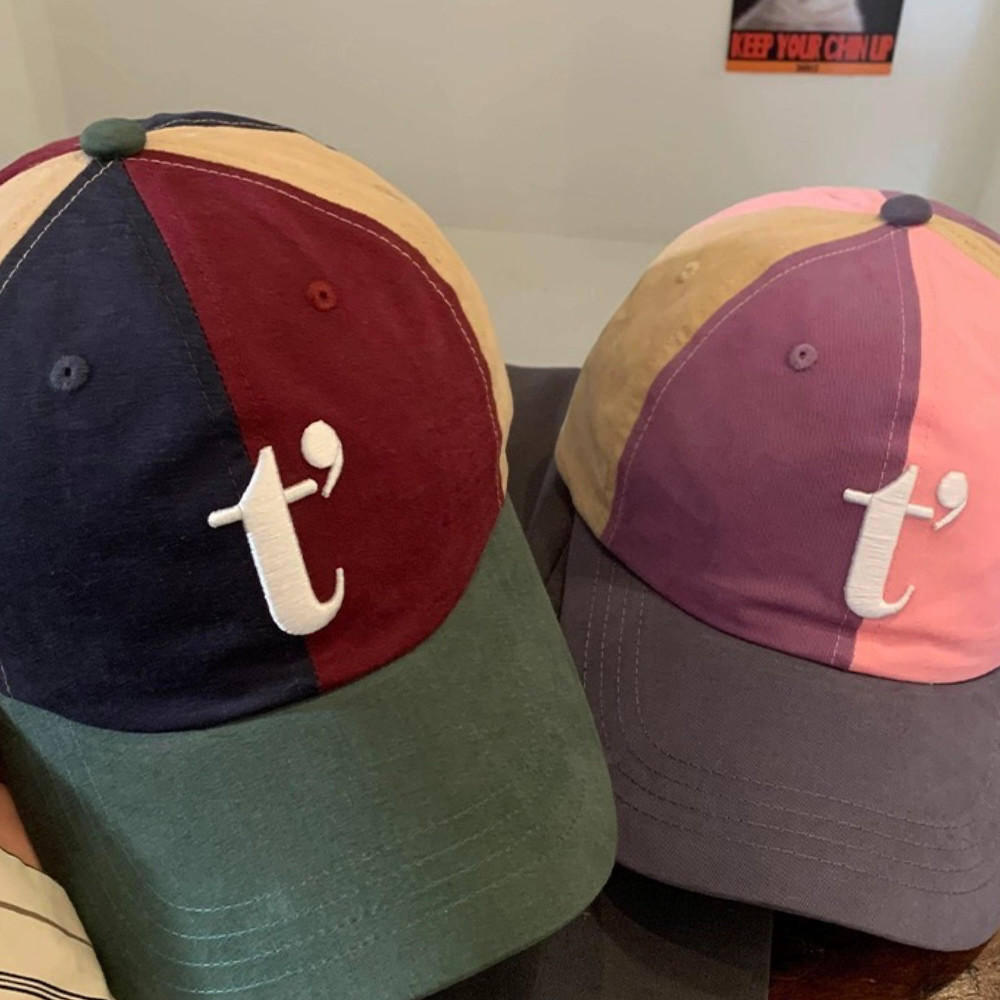Color Matching Baseball Cap Big Head Circumference Wide Brim Cap Hat ...