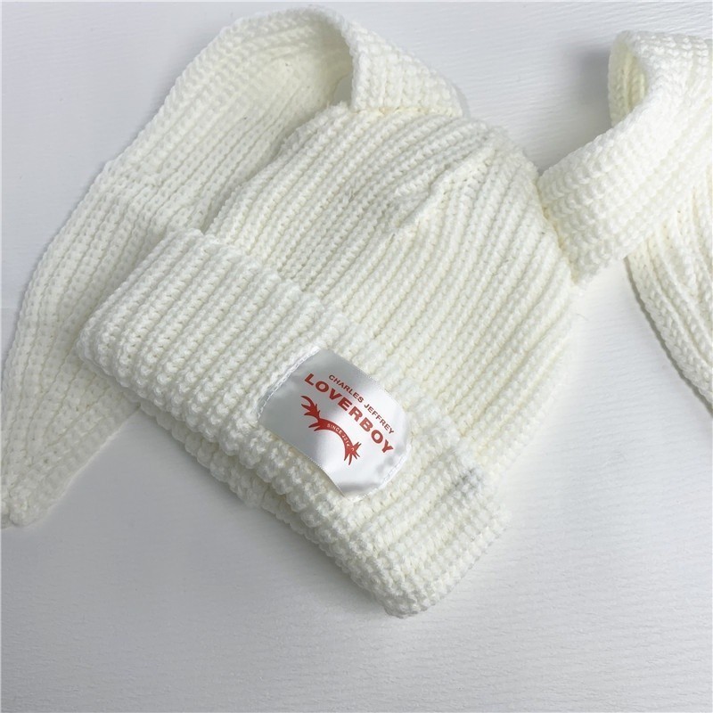 Kpop Stray Kids Kim Seung-min Same Style Knitted Hat with Long Rabbit ...