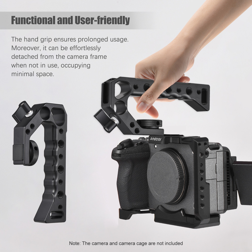 [COD]Top Handgrip for Cameras - Universal Handle Grip with 4 Cold Shoe ...