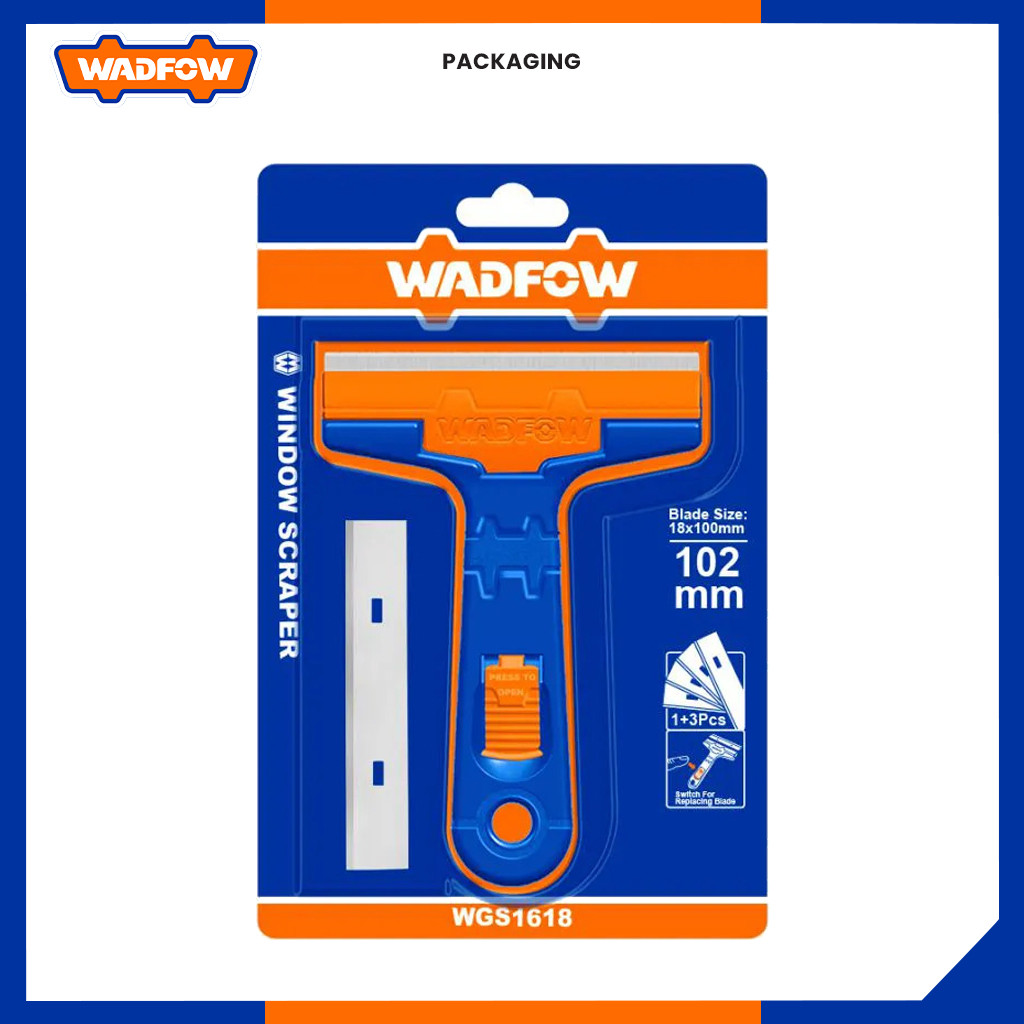 Wadfow 1+3 Pcs / 102 Mm Window Plastic Scraper Tool Heavy Duty WGS1618 ...