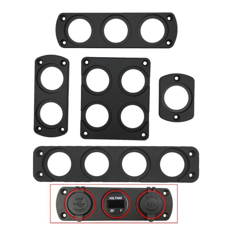 Universeel USB-laadpanelen – Waterdicht, Hittebestendig ABS, Voor Motor, Boot, Camper, Tractor (keuze Uit 1/2/3 Gaten)