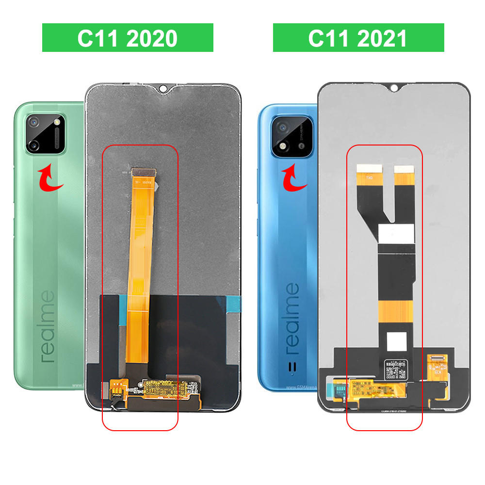 For Realme C11 2020 2021 LCD Display With Frame Digitizer C11 2021 ...