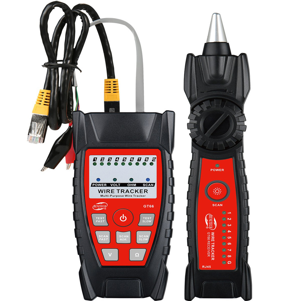 Benetech GT66 Multi-Purpose Wire Tracker, Aligator Clip Probes & Leads ...