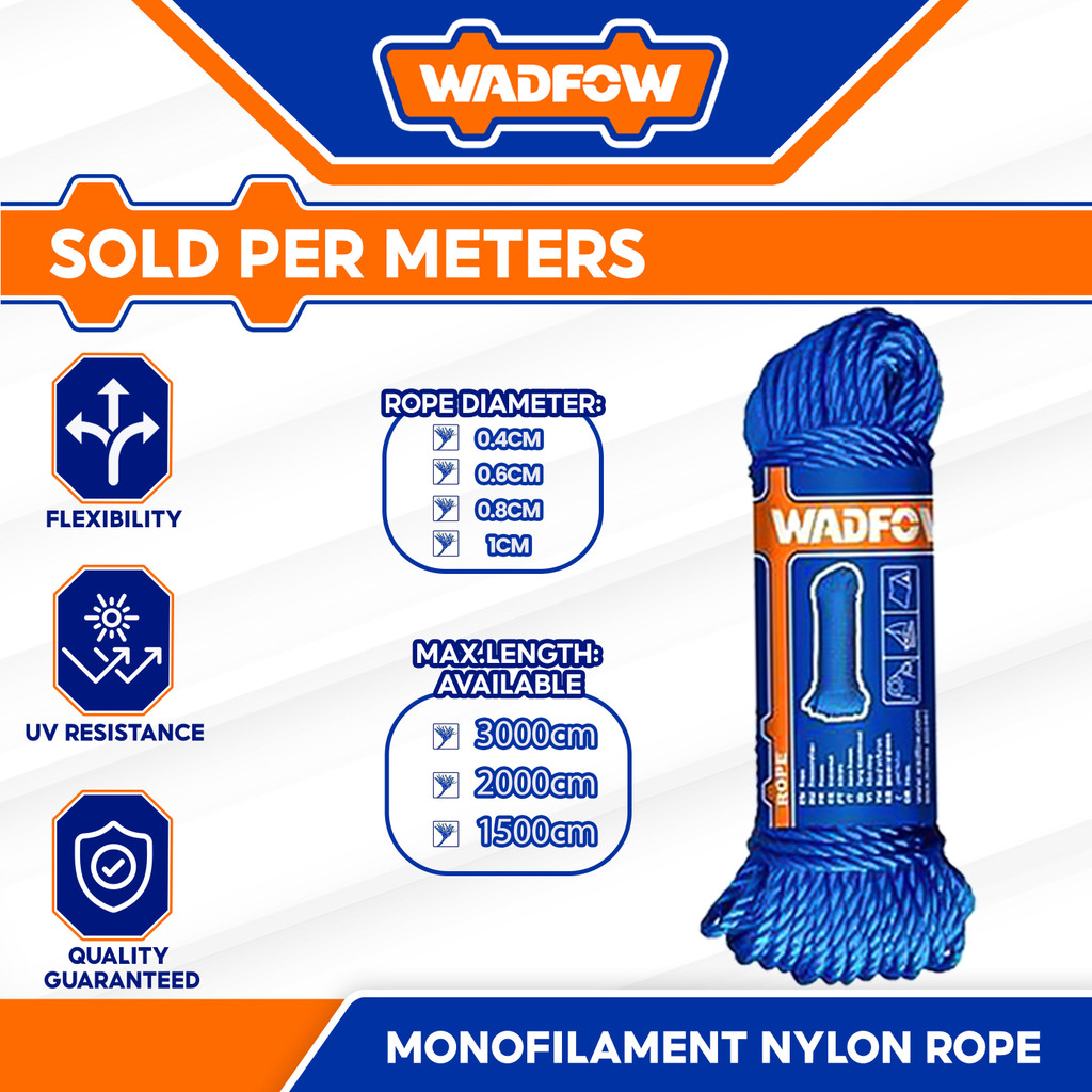 Wadfow 100% Polyethylene Nylon Rope Use for Binding Woods & Trees SOLD ...