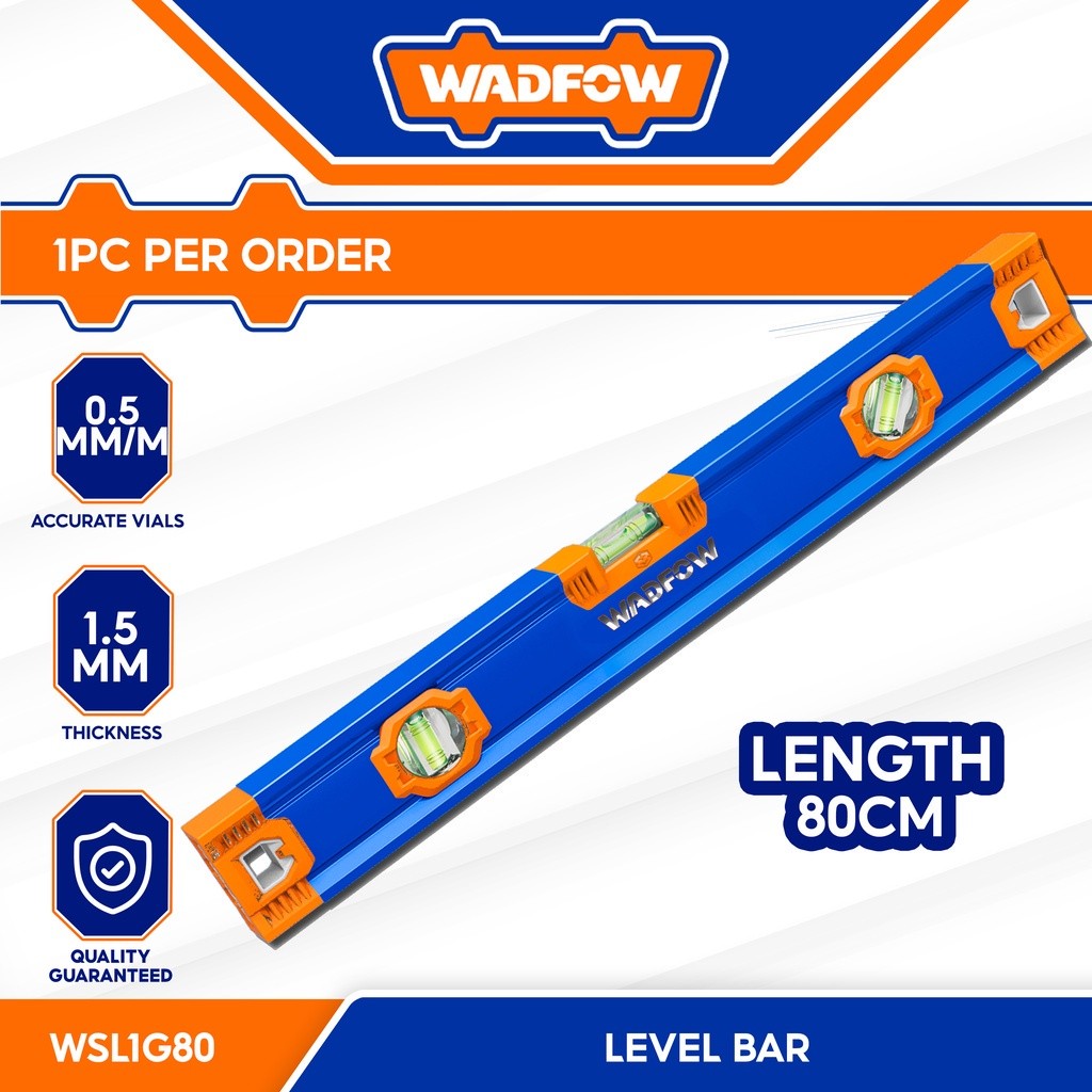Wadfow 80cm Spirit Level Bar With V-Shape Slot For Measuring Objects ...