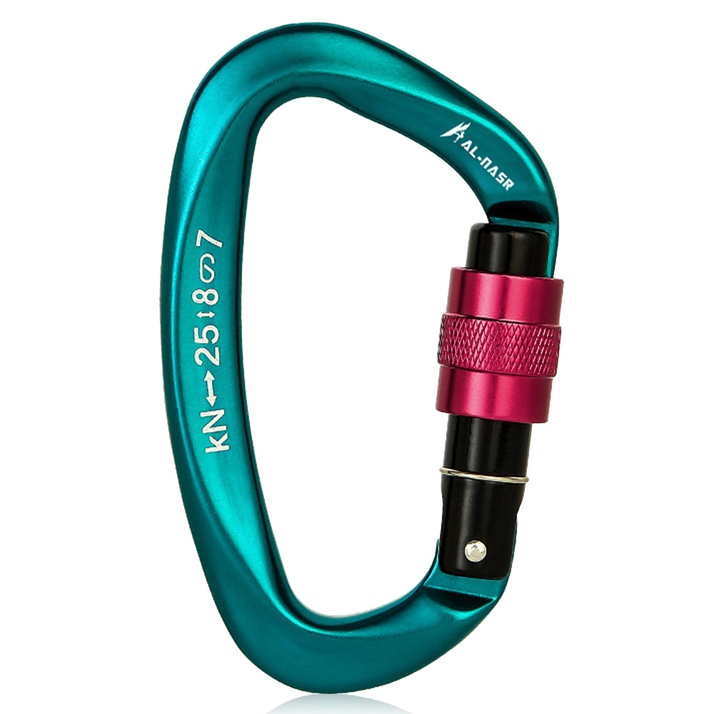 LIFE 25KN Professional Climbing Carabiner Screw Locking Gate Carabiner ...