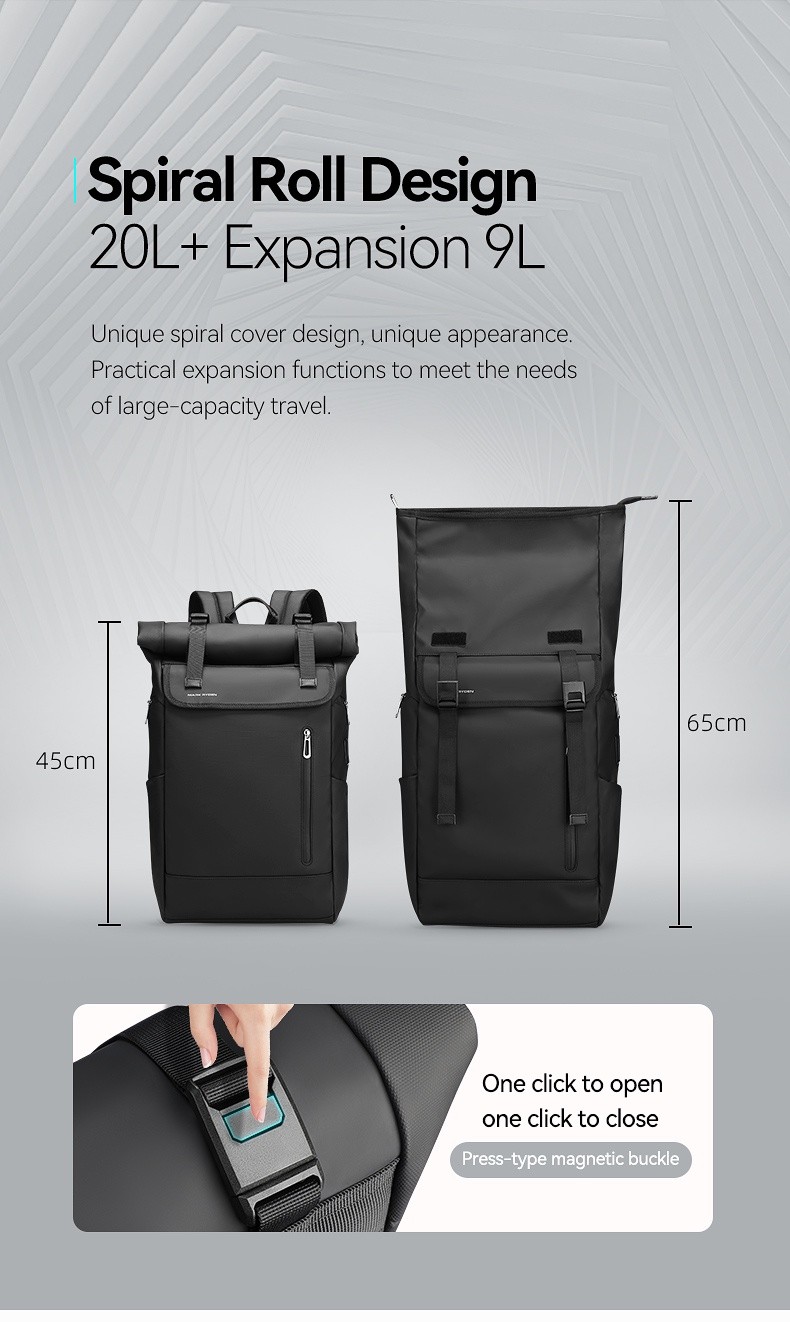 Mark Ryden Expansion Rolltop Travel Backpack | Shopee Philippines