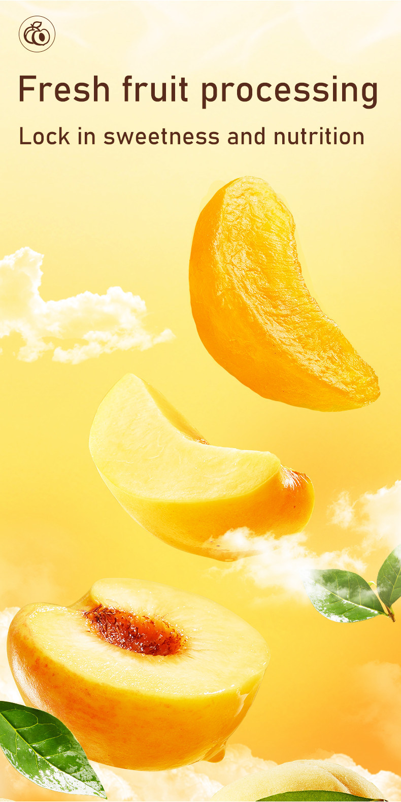 Three Squirrels Dried Yellow Peach (250g/250g x 2 Packs) Shopee