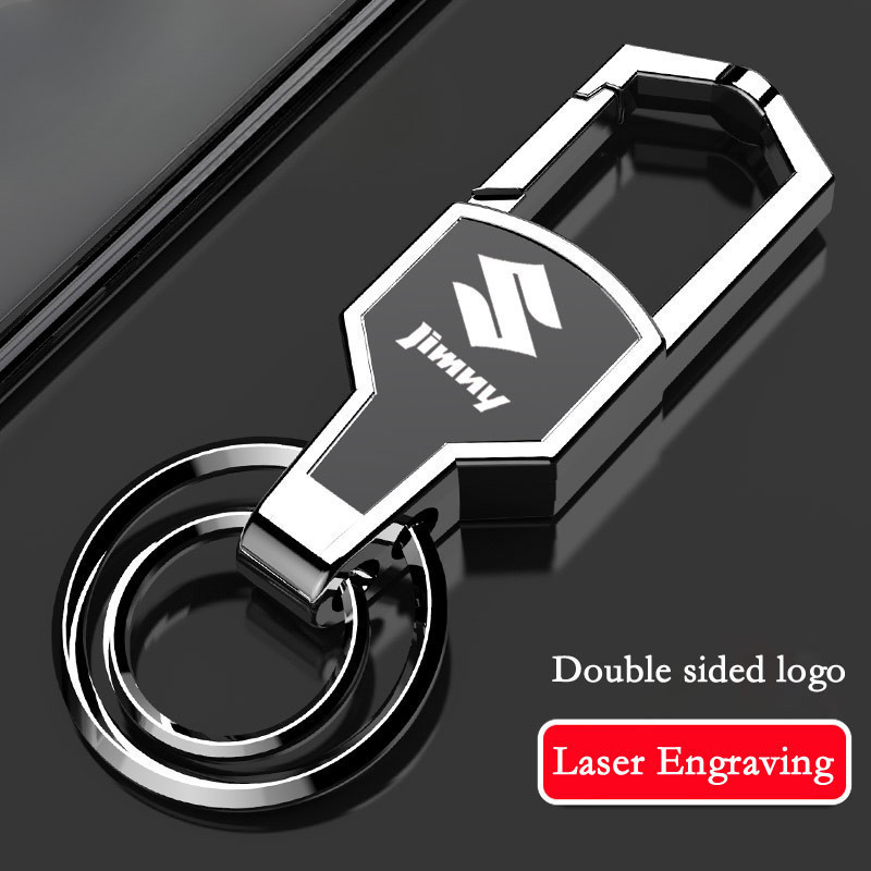 Suzuki Jimny Car Safety Anti Loss Keychain Double Ring Rotation ...