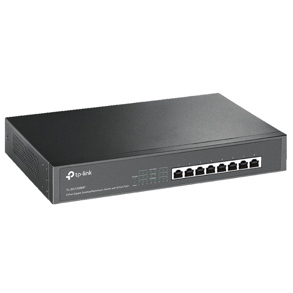 TP-Link 8 Port Gigabit PoE+ Desktop Network Switch Ethernet Hub Auto ...
