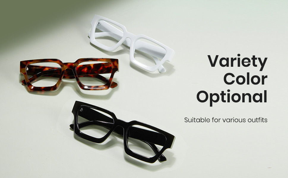 Cyxus Anti Blue Light Glasses Square Frame Transparent Lens Fashion ...