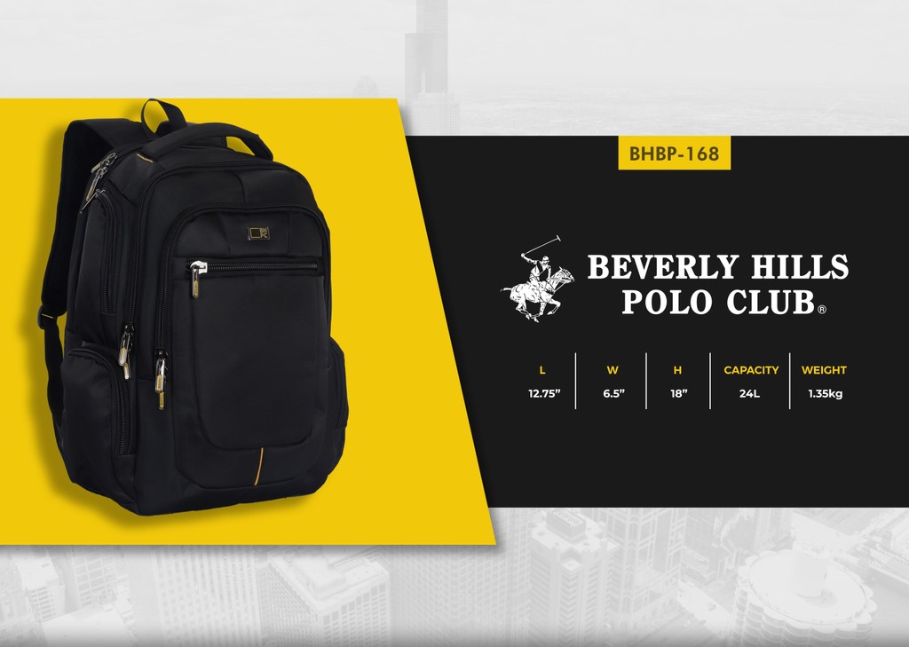 Beverly Hills Polo Club 168 Corporate Backpack | Shopee Philippines
