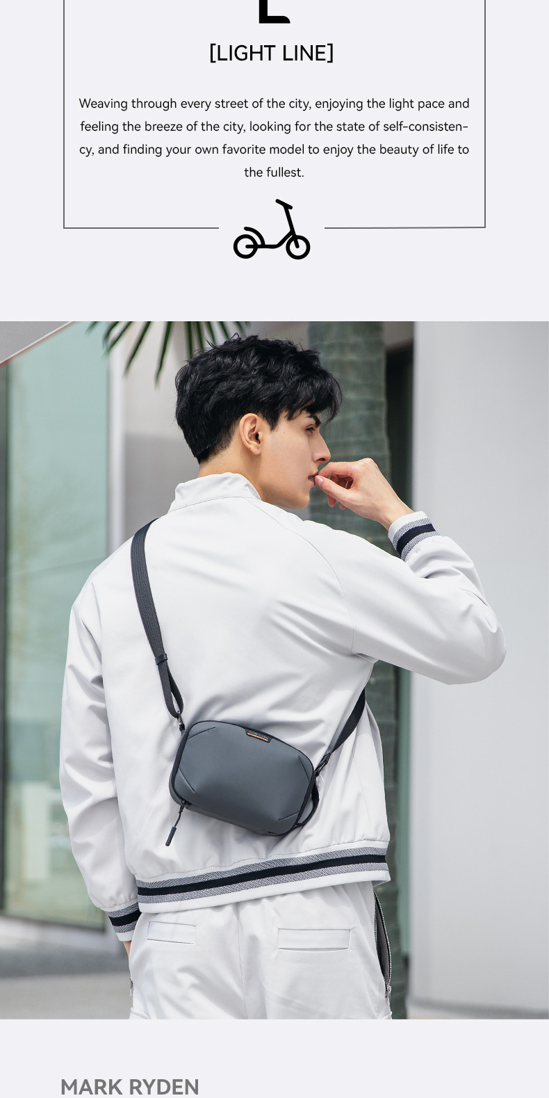 MARK RYDEN Dual-purpose Travel Pouch Organizer Shoulder Bag Men ...