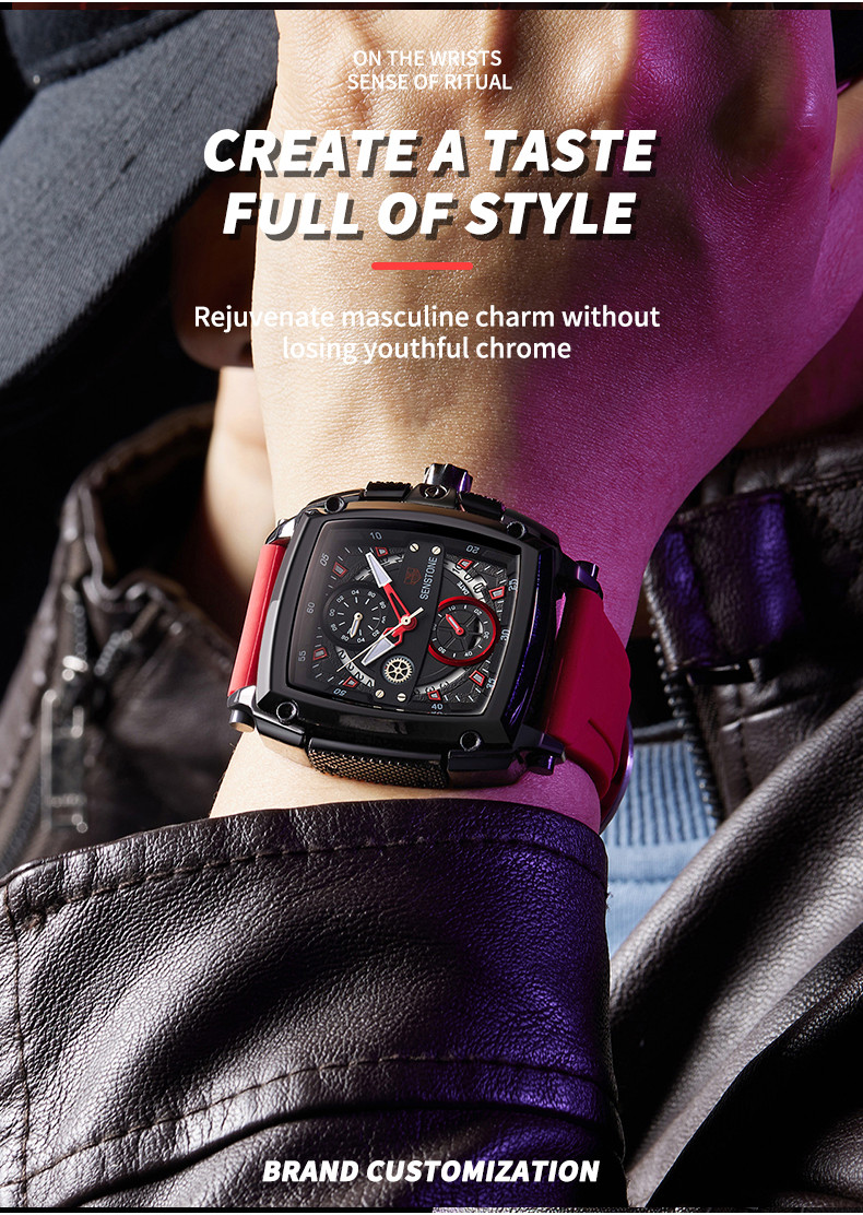 SENSTONE Watch for Men Original Waterproof Stainless Steel Sports ...