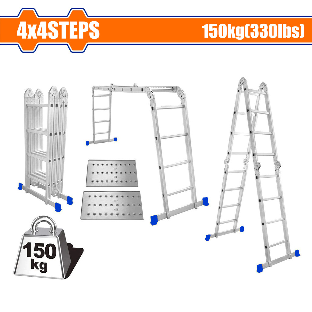 Wadfow Multi-Purpose Aluminum Ladder Step rise 270mm X 4550mm X 2170mm ...