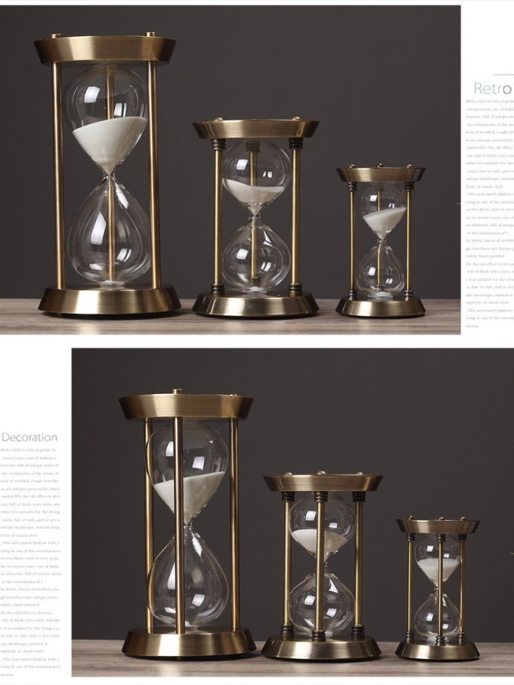 [Legend1] Retro Metal Hourglass Sand Timer Metal Hourglass Sand Timer ...