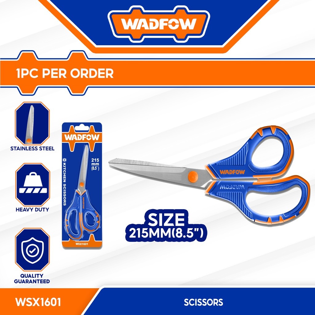 Wadfow Stainless Steel Scissors with Sand Blast Surface 215mm /8.5 inch ...