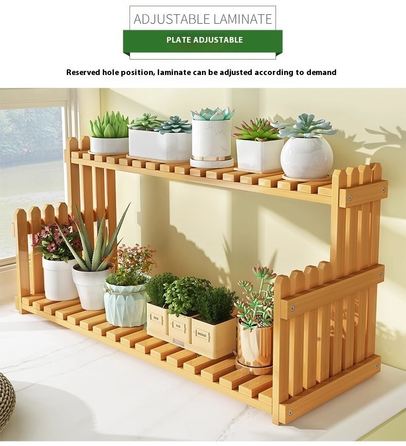 SUNNY BIERE Plant Rack Stand Wooden Shelf Wood Book Shelve 30/50CM ...