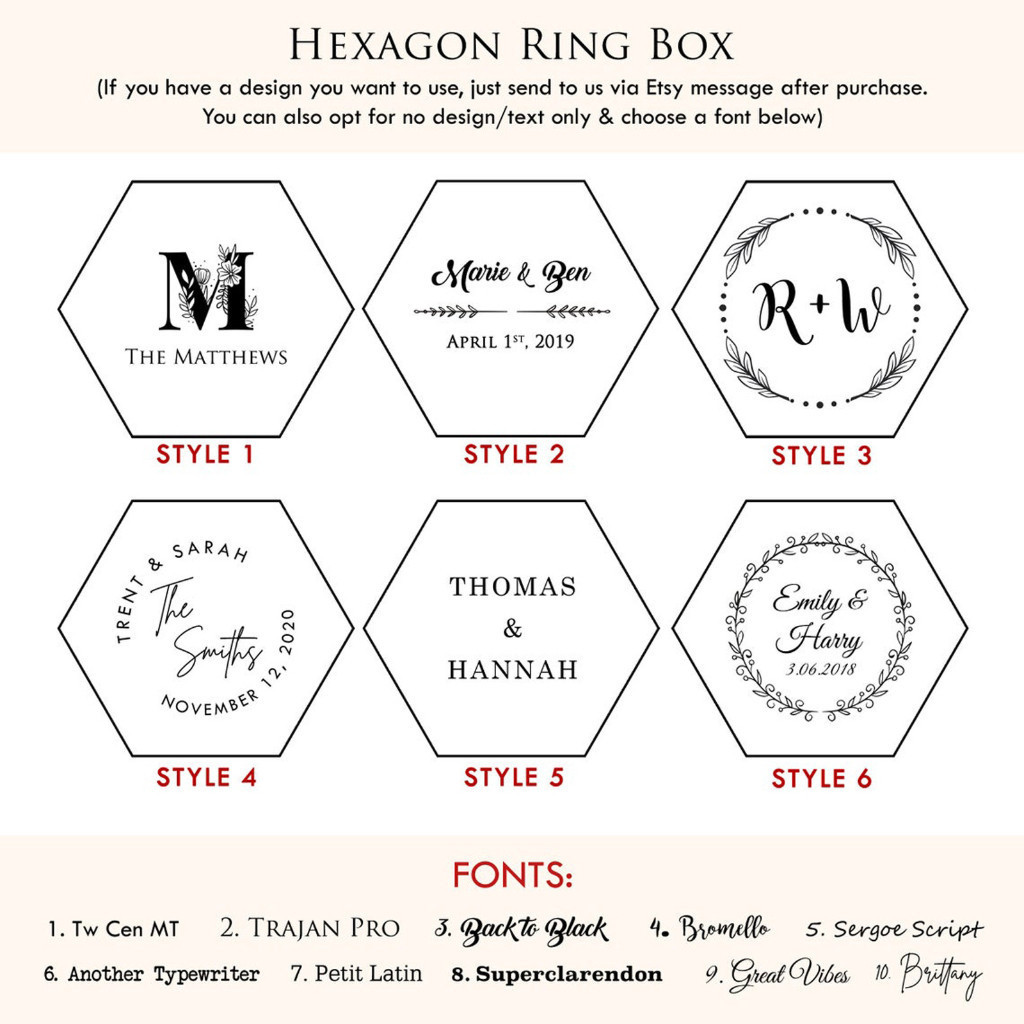 Customized Creative Name Ring Box Wedding Ceremony Ring Box Storage ...