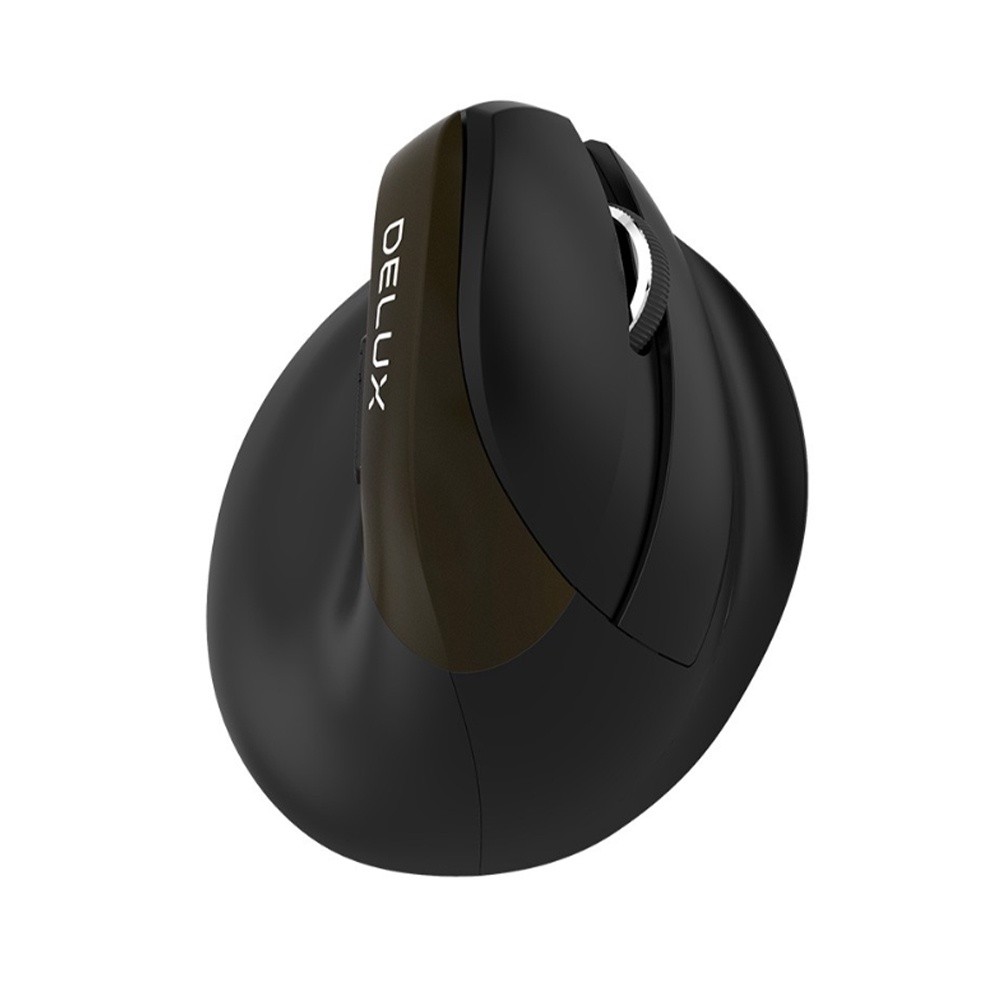DELUX M618 Mini Wired Wireless Ergonomic RGB Vertical Mouse Jet w ...