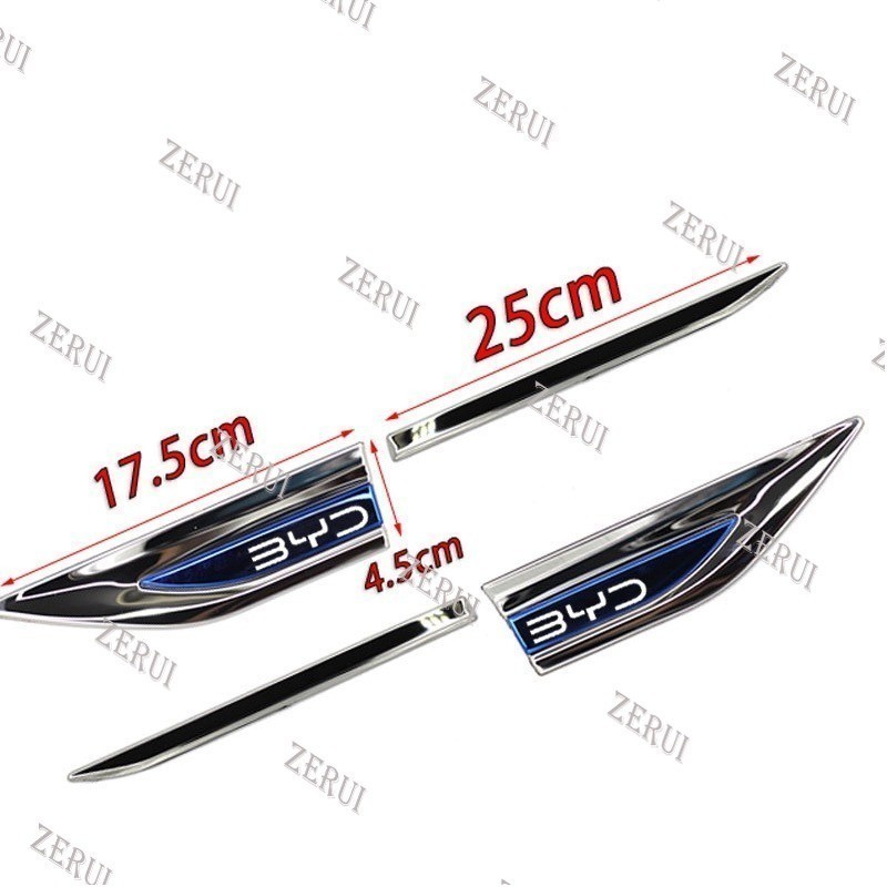 ZR For 1Set BYD Car Fender Stainless Steel Side Label For BYD Atto 3 ...