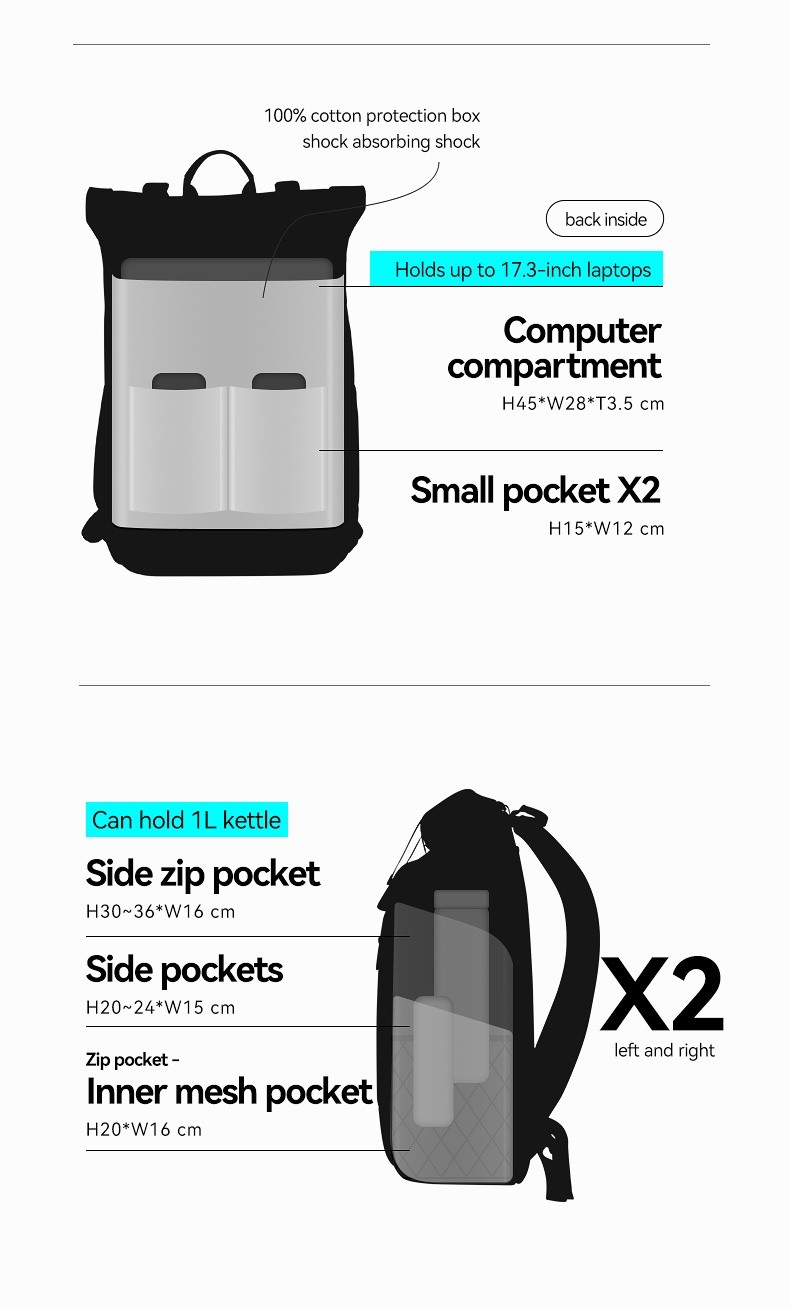 Mark Ryden Expansion Rolltop Travel Backpack | Shopee Philippines