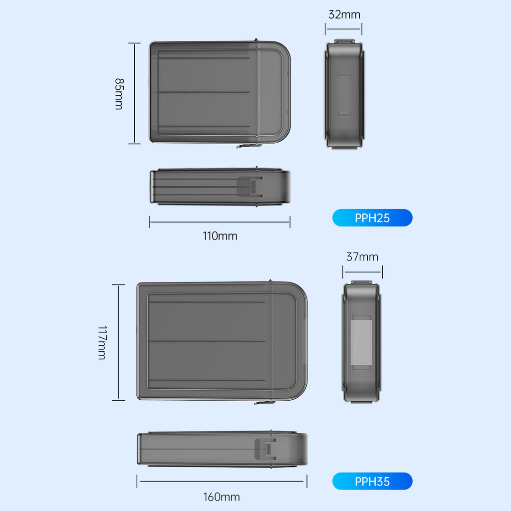 [CLEARANCE] ORICO 2.5-3.5 Inch HDD/SSD Hard Drive Storage Box Case Hard ...