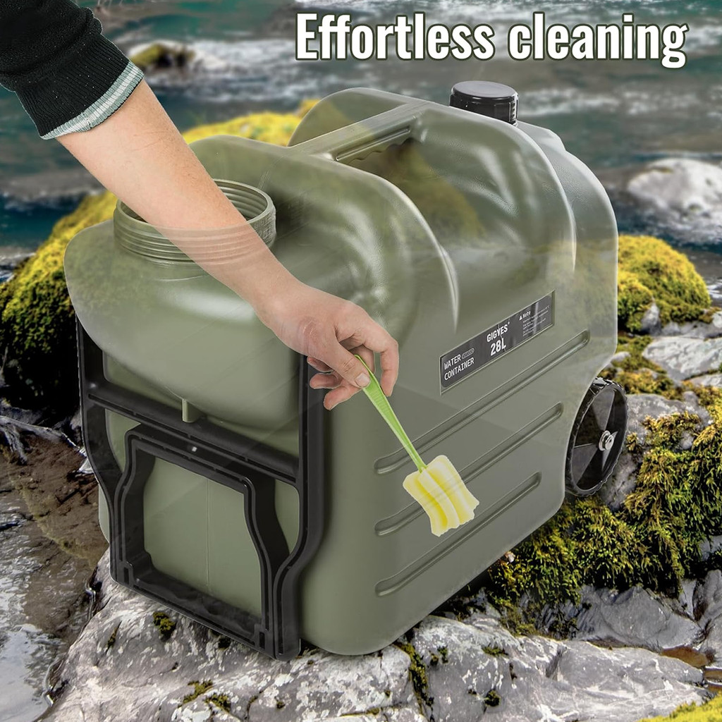 28L Outdoor Water Container with Faucet Food Grade Camping Water Bucket ...