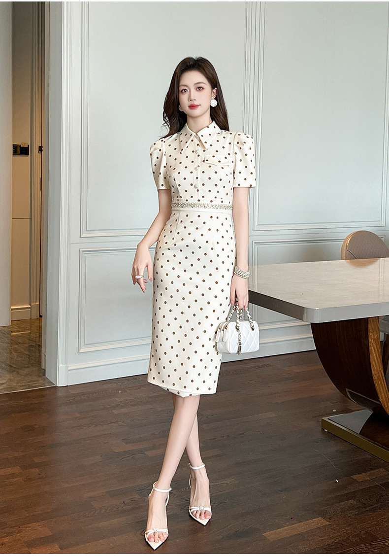 Happy Diva Women's Summer Polo Neck Slim Knee Elegant Package Hip Dress ...