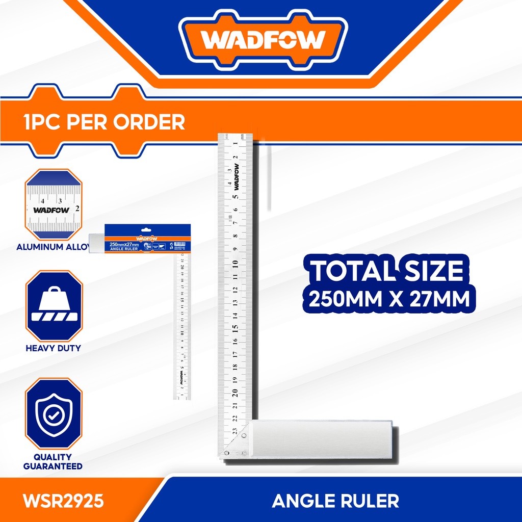 Wadfow Stainless Steel Angle Ruler with Aluminum Alloy Body WSR2925 ...