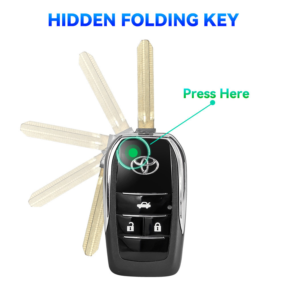 Suitable for Toyota 2 button Vios 4th Gen 4 2019 2020 2021 car folding ...