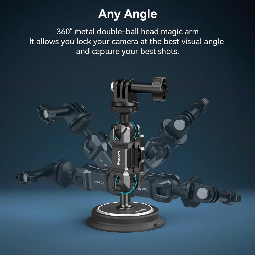 SmallRig Magic Arm - Magnetic Suction Cup & Action Camera Mount for ...