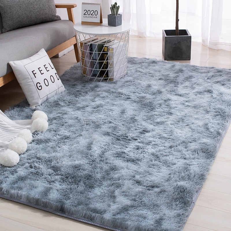 Carpet for Bedroom/Livingroom Gradient Tie-dyed Fur Carpet Fluffy Rugs ...